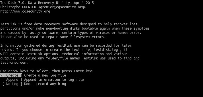 Create log file option